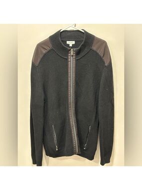 Men's Calvin Klein Black Zip up Cardigan Size XL